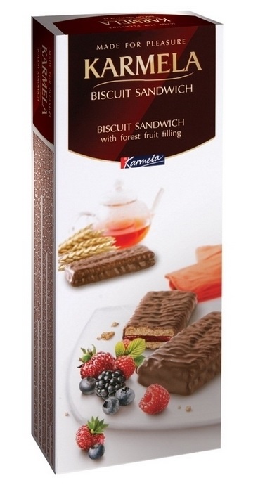 BISCUITS KARMELA SANDWICH FOREST FRUITS 216g