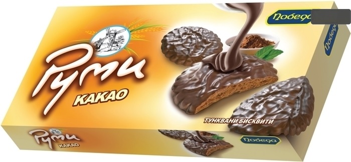 BISCUITS RUMI COCOA 155g GLAZED